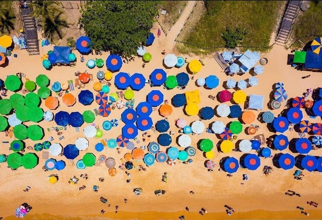瓜拉派瑞Apt Encantador Praia Do Morro 20 Metros Da Praia.公寓 外观 照片